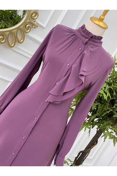 Önü Volanlı Tunik 5217 Leylak