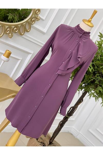 Önü Volanlı Tunik 5217 Leylak