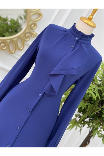 Önü Volanlı Tunik 5217 Saks