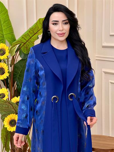 Organize Detay Abaya Elbise 3008 E025 Saks