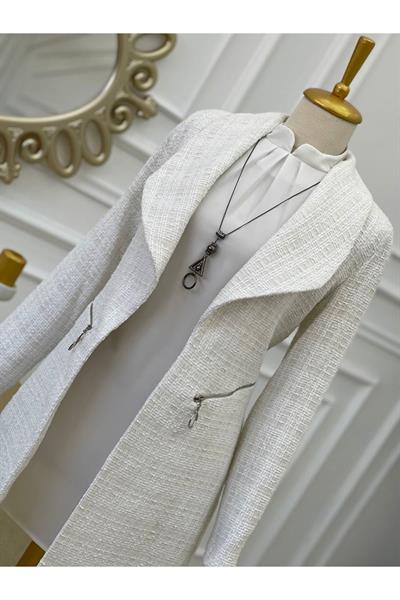 Örme Ceket 14300-Ekru