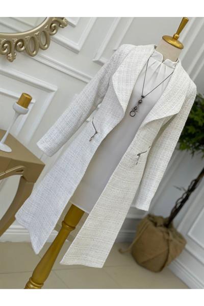 Örme Ceket 14300-Ekru