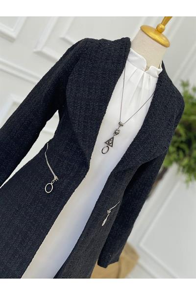 Örme Ceket 14300-Siyah