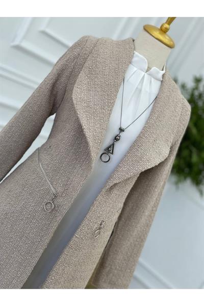 Örme Ceket 14300-Taş