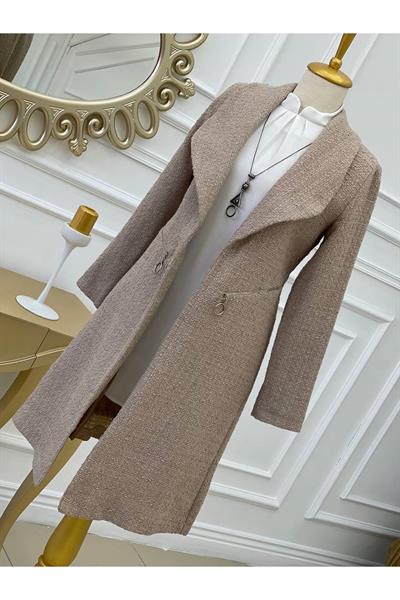 Örme Ceket 14300-Taş