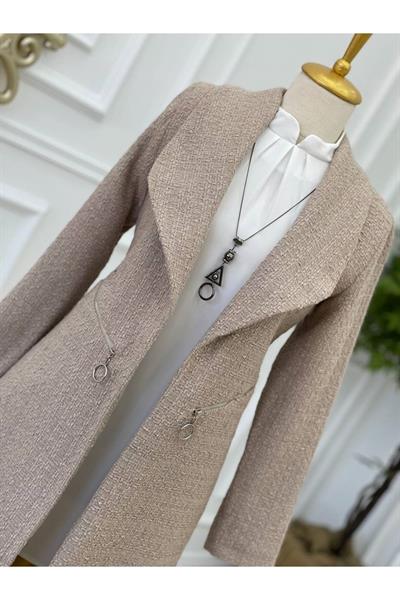 Örme Ceket 14300-Taş