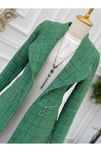 Örme Ceket 14300-Yeşil