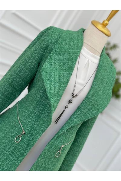 Örme Ceket 14300-Yeşil