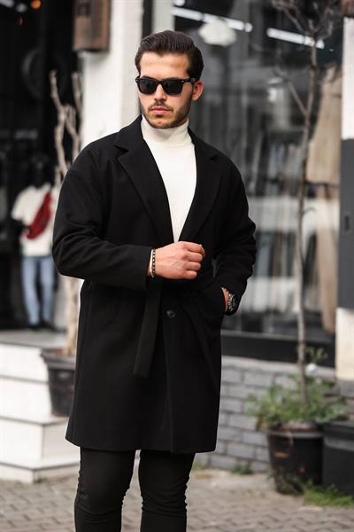 Oversize Kaşe Ceket 560 T-24 Siyah