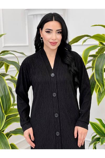 Oversize Uzun Hırka 2020 Siyah