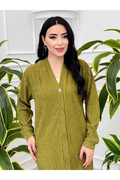 Oversize Uzun Hırka 2020 Yeşil
