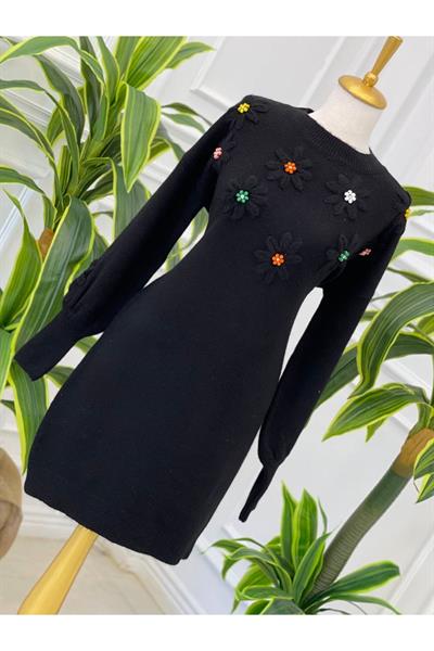 Papatya Desen Tunik 7626 Siyah