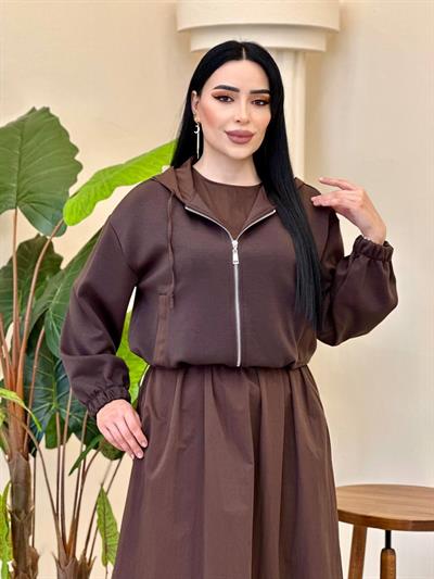 Paraşüt Spor İkili Elbise 32146 T-25 Kahverengi