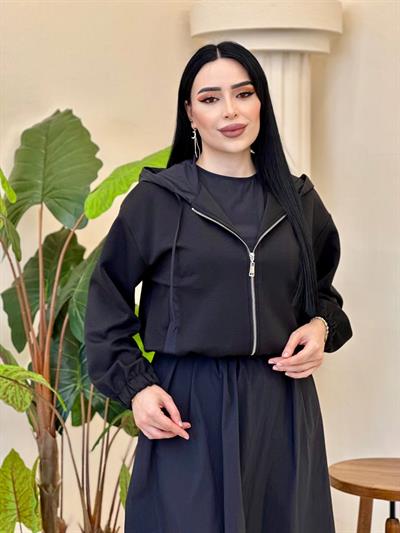 Paraşüt Spor İkili Elbise 32146 T-25 Siyah