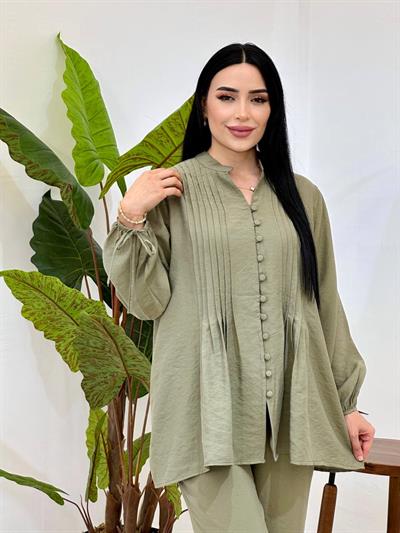 Pile Detay Spor İkili Takım 2092 T-25 Haki