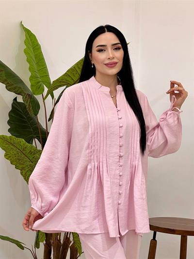 Pile Detay Spor İkili Takım 2092 T-25 pembe