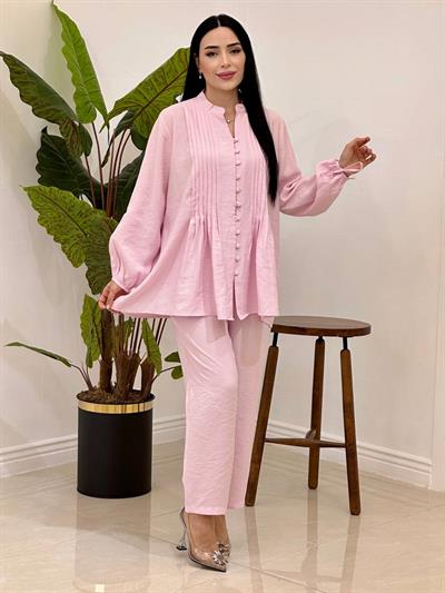 Pile Detay Spor İkili Takım 2092 T-25 pembe