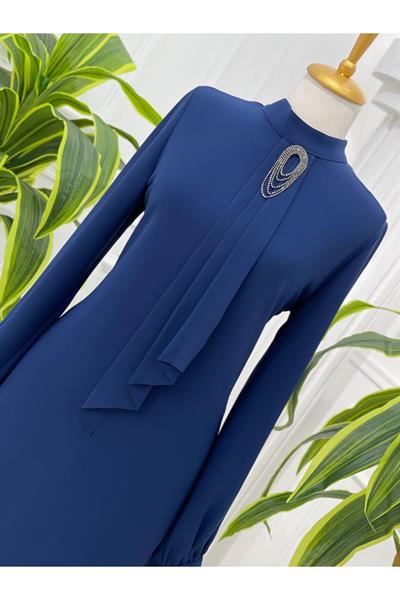 Pile Kravatlı Tunik 6376 Lacivert