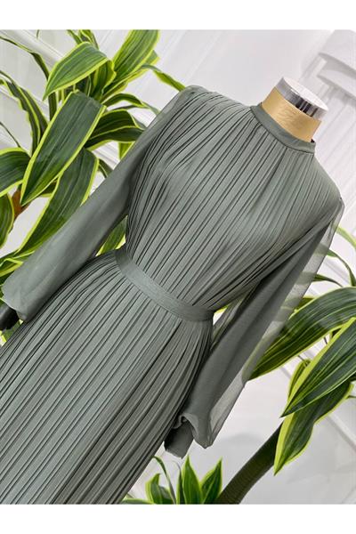 Piliseli Jan Jan Elbise 3747 Mint yeşili