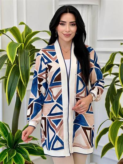 Piramit Desen Kimono 3802 T-24 Saks