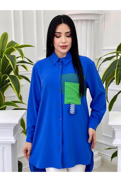 Piti Kare Salaş Gömlek 10205 Saks