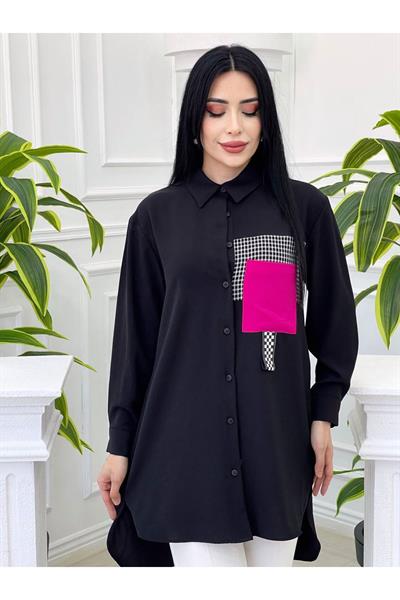 Piti Kare Salaş Gömlek 10205 Siyah