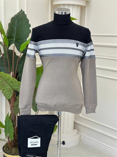 Polen İşleme Sweat 0002 T-24 Siyah
