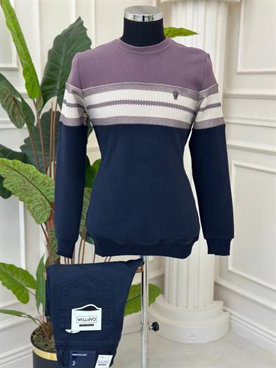 Polen İşleme Sweat 0002 T-24 Vişne