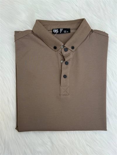 Polo Yaka Ayaklı Tişort 1057- t-24 Vizon