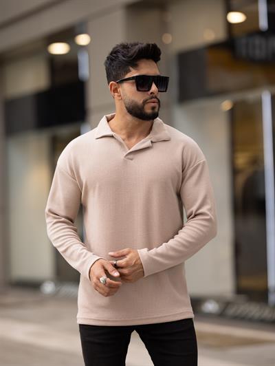 Polo Yaka Fitilli Sweat T-24 0909 Bej