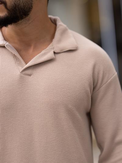 Polo Yaka Fitilli Sweat T-24 0909 Bej