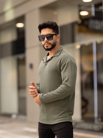 Polo Yaka Fitilli Sweat T-24 0909 Haki