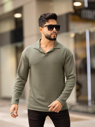 Polo Yaka Fitilli Sweat T-24 0909 Haki