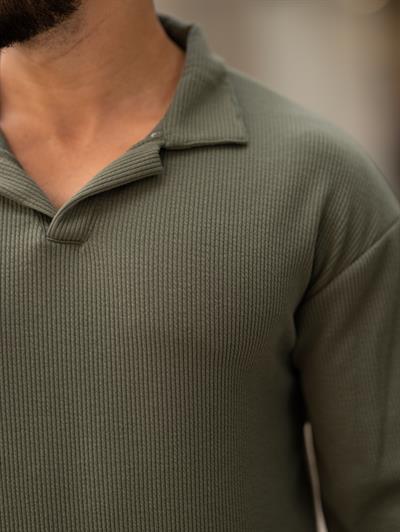 Polo Yaka Fitilli Sweat T-24 0909 Haki