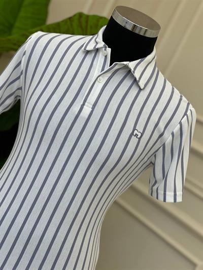 Polo Yaka Örme T-Shirt 604 T-25 Mavi