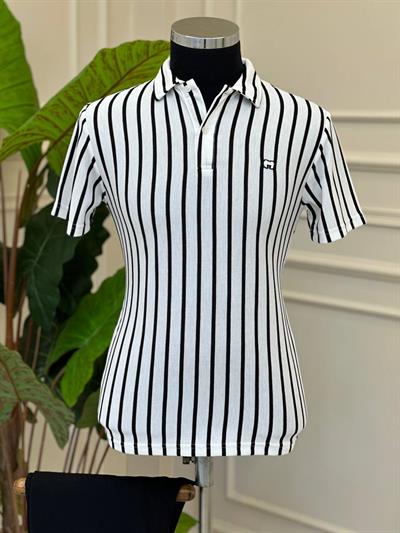 Polo Yaka Örme T-Shirt 604 T-25 Siyah