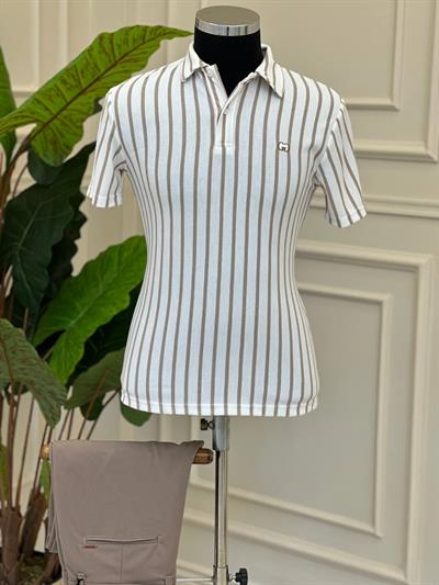 Polo Yaka Örme T-Shirt 604 T-25 Vizon