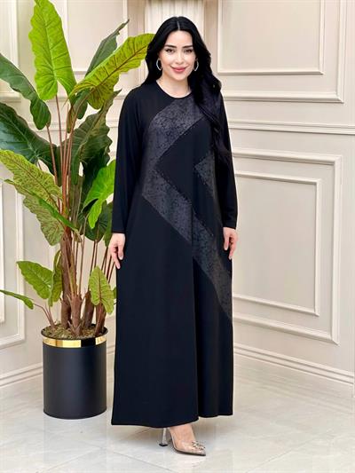 Pramit Desen Yumoş Anne Elbise 9001 t-24 Siyah