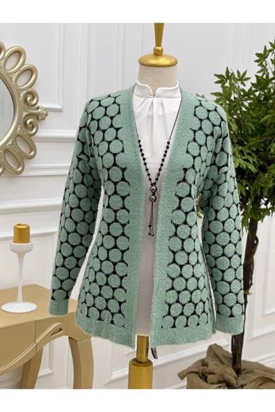 Puantiye Yumoş Hırka 4221 Mint yeşili