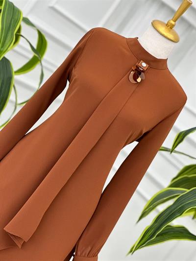 Pul Broş Kapaklı Tunik 5247 T-24 Taba