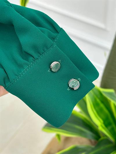 Pul Broş Kapaklı Tunik 5247 T-24 Yeşil