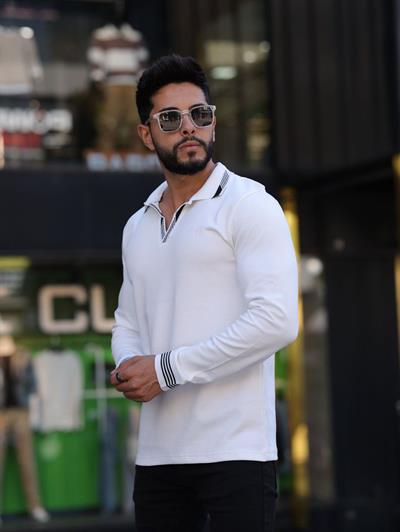 Reset Polo Yaka Sweat 1709 T-24 Beyaz