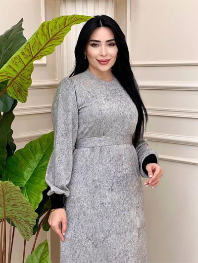 Ribana Detay Yaldızlı Elbise 1468 t-24 Taş