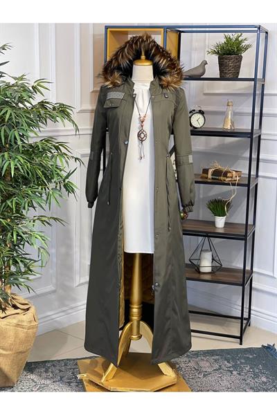 Ribanalı Parka Manto 4228 Haki