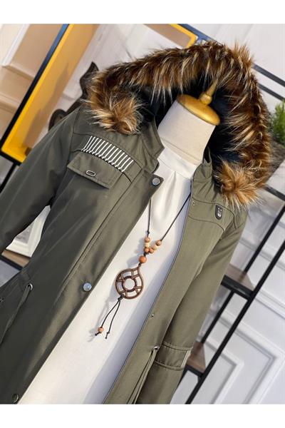 Ribanalı Parka Manto 4228 Haki