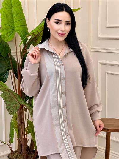Ribane Detay İkili Takım 14297 T0025 Bej
