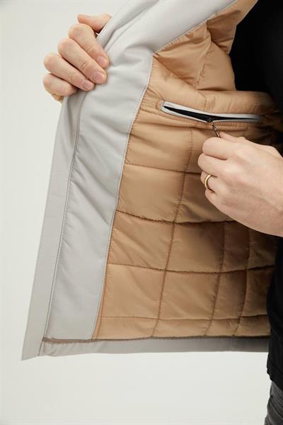 Roletti Yaka Kürk Mont 2909 T-24 Beyaz