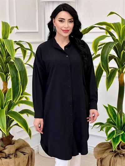Salaş Bağlamalı Tunik 002 Siyah