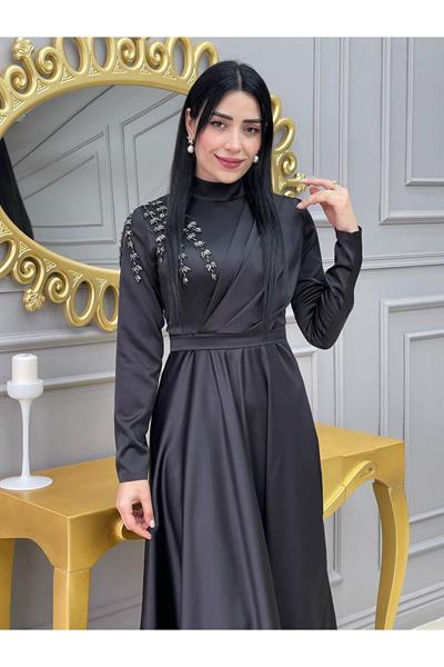 Saten Abiye 12209 Siyah