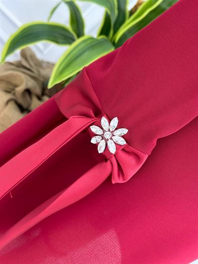 Saten Detay İkili Takım 22041 Bordo